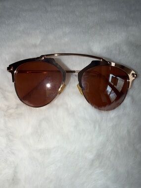 Rose Gold Frame Brown Lens Sunglasses